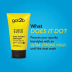 Glued Water Resistant Spiking Gel, Ultra Strong Hold Level 6, Long-Lasting Style Control, Vegan Formula - 150 ml Got2b