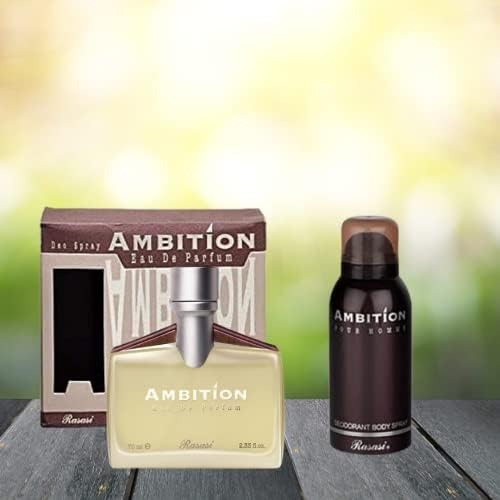 Ambition Pour Homme EDP 70Ml + 150Ml Deo For Men | Luxury Perfume Rasasi