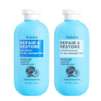 Coconut Shampoo and Conditioner, Natural Castor Oil Shampoo and Conditioner, Moisturize Dry & Damaged Hair, Hydration & Softens, Sulfate & Paraben Free.300ml / 10.1fl Oz. Shakebar