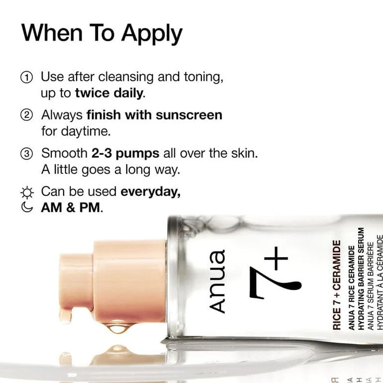 Anua 7 Rice Ceramide Hydrating Barrier Serum 50ml